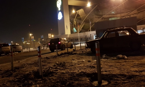 Бетонирование парковочных столбиков (Кольцово)